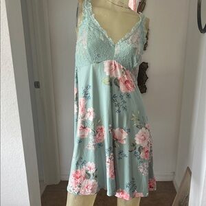 Flora Nikrooz Jersey T Floral Lace Nightie